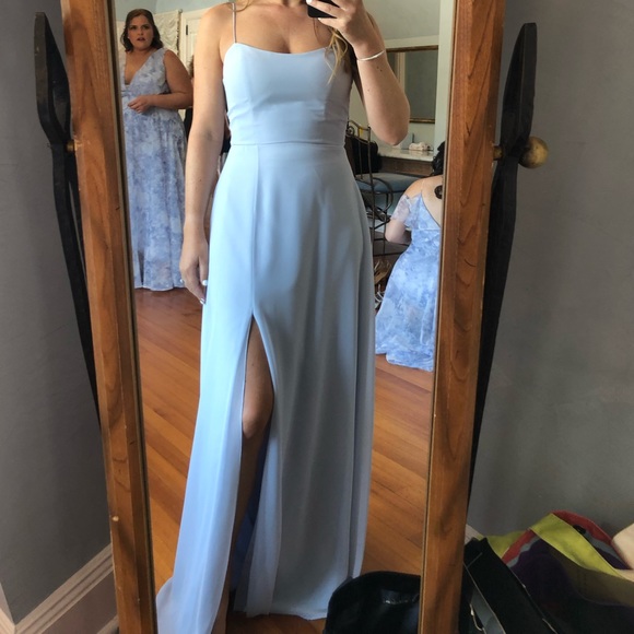 Jenny Yoo Kiara Whisper Blue bridesmaid dress - Picture 4 of 9